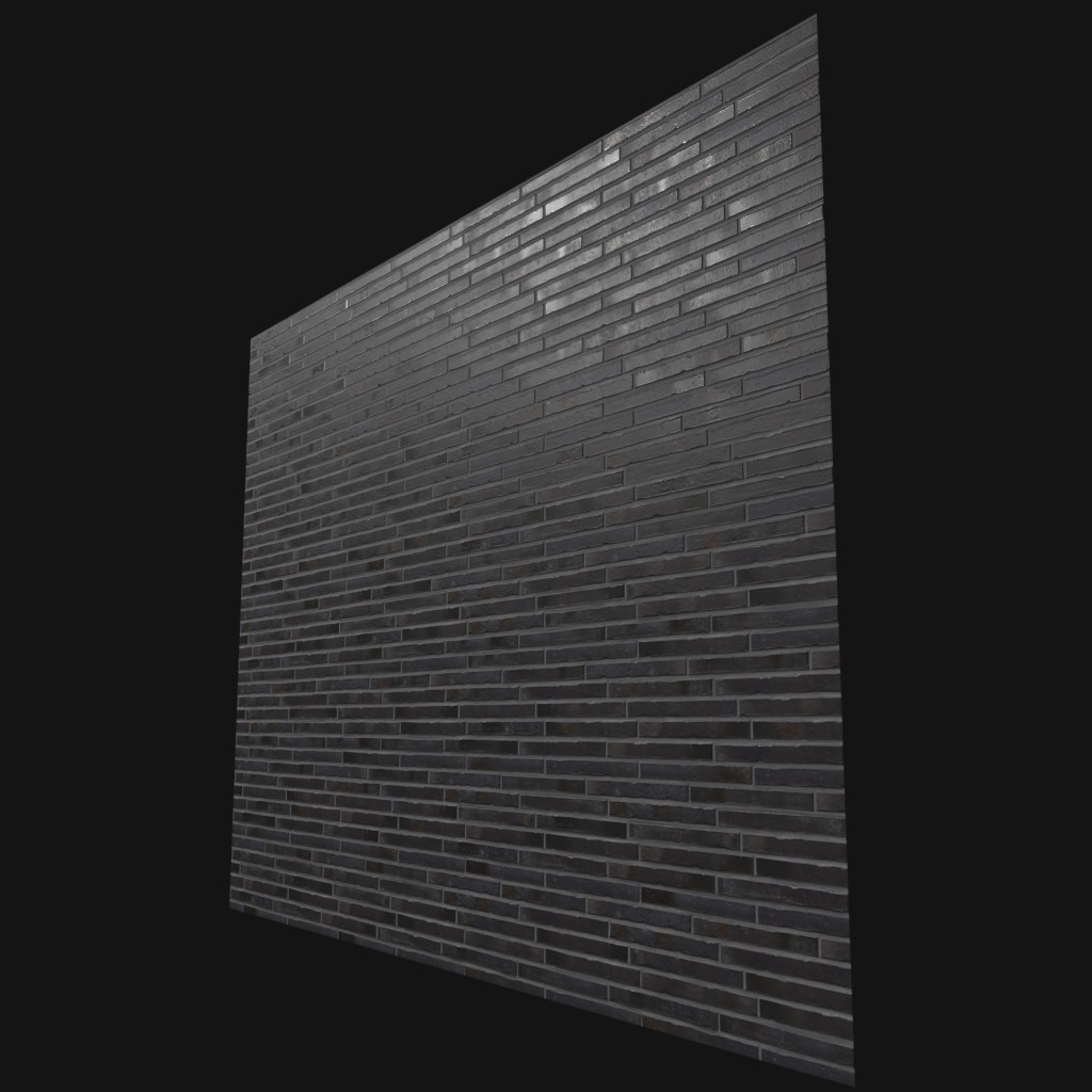 Tileable Long Dark Brick Wall Texture preview image 2